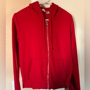 Red zip up hoodie from H&M divided brand